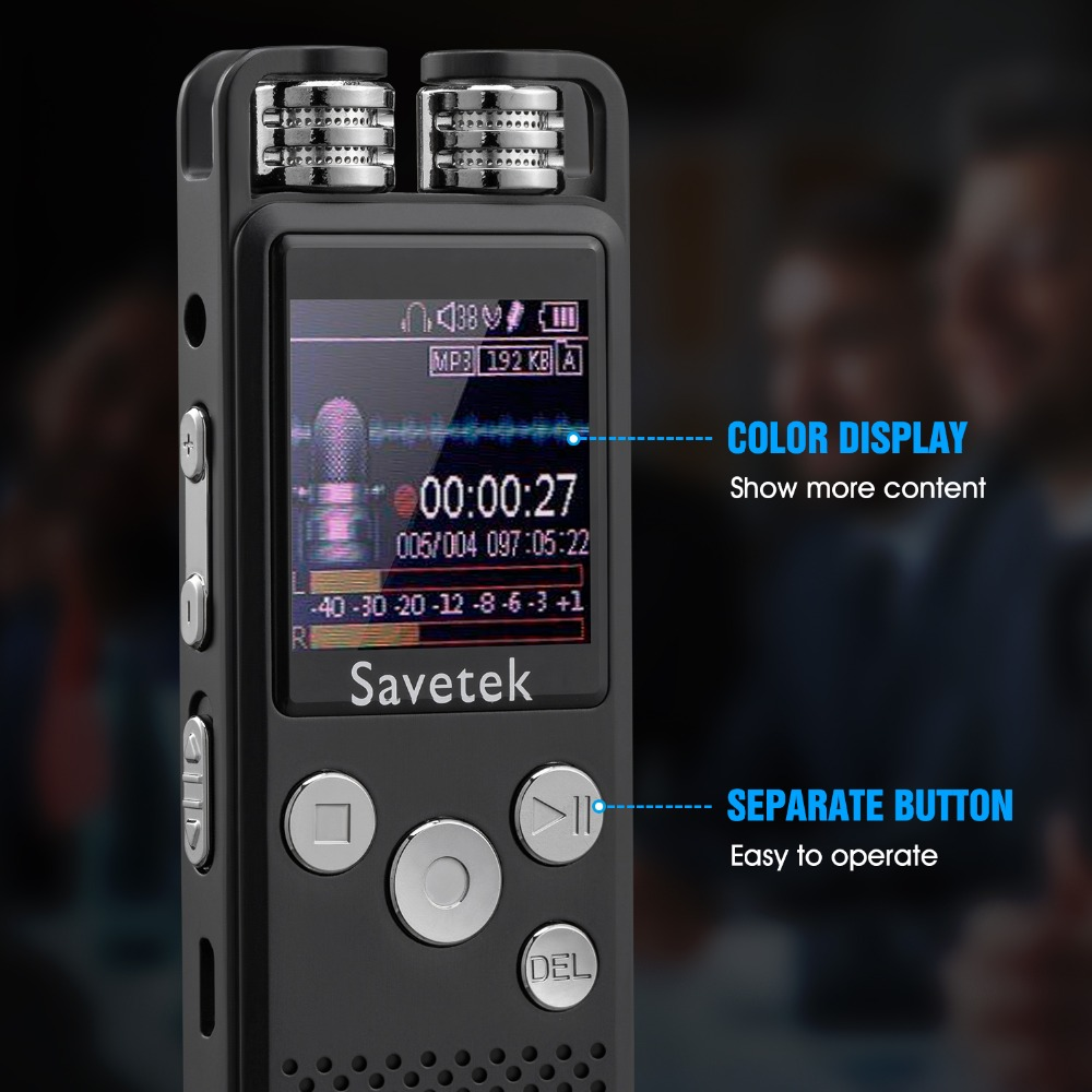 Профессиональный стерео диктофон Savetek GS-R07, 8Gb, Оригинал - фото 7 - id-p2116920823