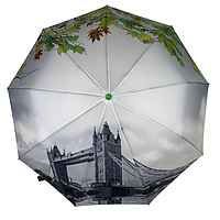 Зонт женский Toprain полуавтомат 9 спиц Тауэрский мост и природа на куполе