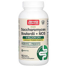 Цукороміцети Булоарді + МОС, Jarrow Formulas "Saccharomyces Boulardii + MOS" пробіотики, 5 млрд КУО (90 капсул)