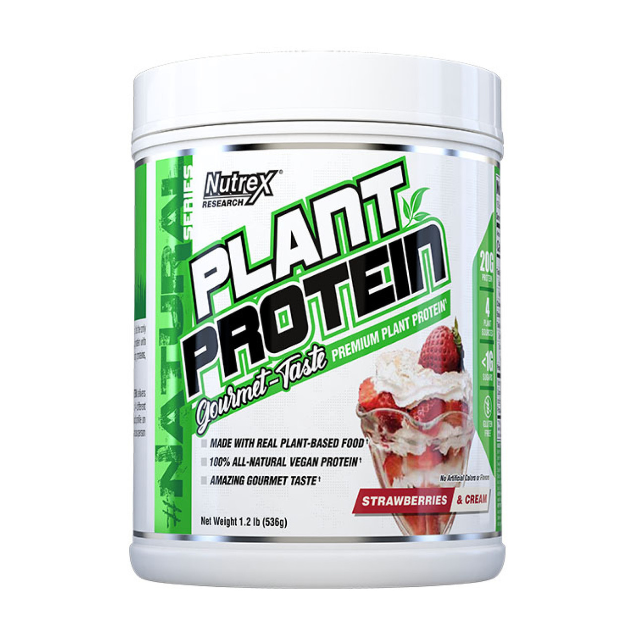 Plant Protein - 536g Strawberry Cream - фото 1 - id-p2116920757