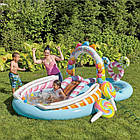 Дитячий надувний ігровий центр Intex 57149 «Карамель» (Водна гірка з басейном, 130*191*295 см., від 3-х років) [Склад зберігання:
