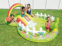 Дитячий надувний Ігровий центр Intex 57154 (Водна гірка з басейном та фонтаном, 104*180*290 см., від 2 років)