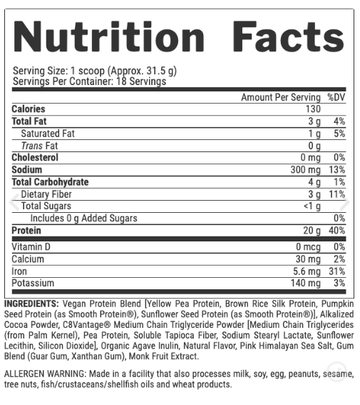 Plant Protein - 536g Vanilla Caramel - фото 2 - id-p2116922998