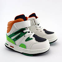 Весняні осінні хайтопи для хлопчика білі липучки тм Том.м
