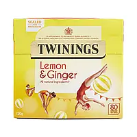 Чай Твайнінгс Twinings Lemon & Ginger 80пак.