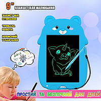 Детский графический планшет для рисования A-Toys Writing Tablet LCD DC 101 со стилусом Голубой FSN