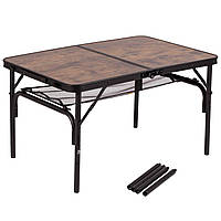 Складной стол для кемпинга Bo-Camp Decatur 90x60 cm Black/Wood look (1404200)