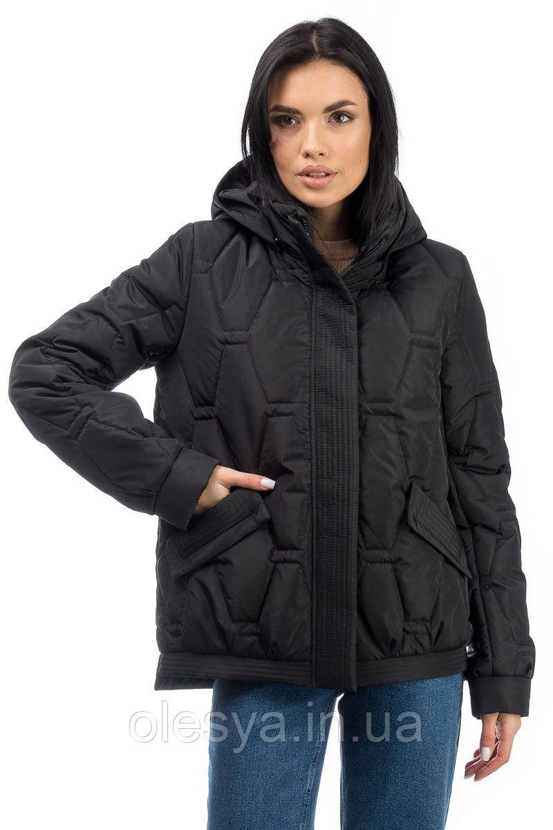 Демисезонная женская качественная куртка с капюшоном 430 размеры 42- 48 - фото 1 - id-p2116977455