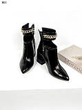 Жіночі ботильйони з гострим носком демісезонні на підборах 8,5 см, фото 5