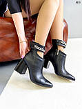 Жіночі ботильйони з гострим носком демісезонні на підборах 8,5 см, фото 6
