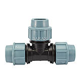 Трійник затискний 90х90х90 для поліетиленових труб ПНД, фото 3