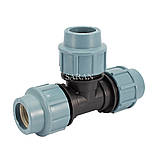 Трійник затискний 110х110х110 для поліетиленових труб ПНД, фото 3