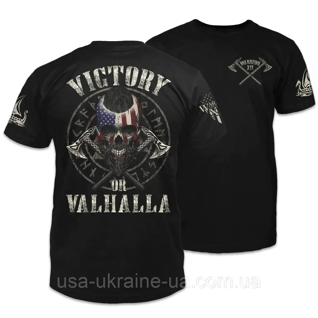 Футболка Warrior 12 "Victory Or Valhalla" - фото 1 - id-p2116981809