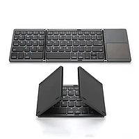 Портативна Бездротова складана Bluetooth клавіатура з тачпадом