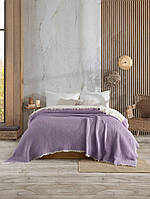 Покрывало евро Febo Soft muslin blanket Фиолет 230х240, Покрывало плед на евро кровать