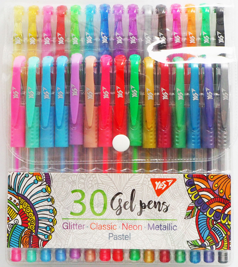 Набір гелевих ручок 30 кольорів YES