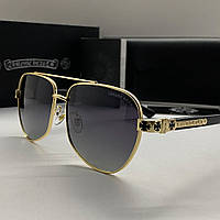 Чоловічі сонцезахисні окуляри Chrome Hearts 5078 gold