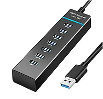 USB Hub поширювач 7 портів USB 3.0 SUPERSPEED з LED підсвічуванням,1.2м кабель