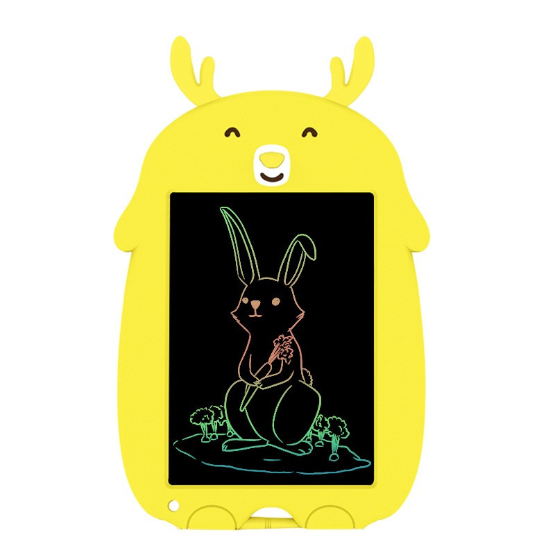 Детский графический планшет для рисования A-Toys Writing Tablet LCD DC 101 со стилусом Желтый CHS - фото 4 - id-p2117001130