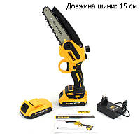 Минипила аккумуляторная цепная Dewalt DCM160N шина 15см, ручная пила с автоматической смазкой цепи в кейсе