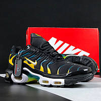 Мужские кроссовки Nike Air Max Plus TN спортивные повседневные черные желтые синие