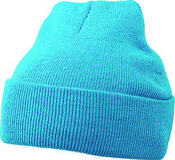 В'язана шапка з відворотом колір ультрамарин Myrtle Beach mb7500