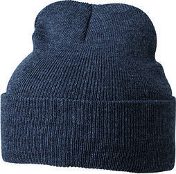 В'язана шапка з закотом колір темно-сірий Myrtle Beach mb7500