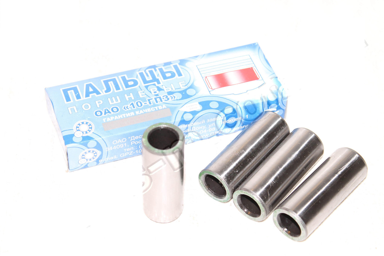 Палець поршневий Газель, Волга двигун 402, ГАЗ 53 зелений (комплект 4шт) (виробництво ЗМЗ)