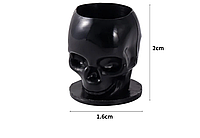 Капси черепки під фарбу, ковпачки пластикові для чорнила, одноразові тату чаші для пігментів Black 200 шт