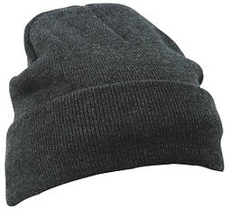 В'язана шапка з закотом Myrtle Beach Thinsulate колір темно-сірий MB7551