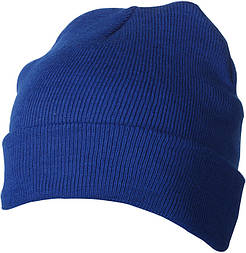 В'язана шапка з закотом Myrtle Beach Thinsulate колір яскраво-синій MB7551