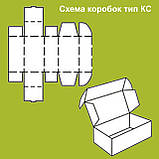 Самозбірна біла коробка КС 100*100*35 мм, фото 3