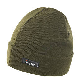 Зимова шапка UNISEX LIGHTWEIGHT THINSULATE HAT колір оливковий RC133X
