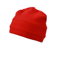 Довга тепла шапка біні червоний Myrtle Beach MB7994