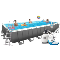 Каркасний басейн Intex 26368, 732 х 366 х 132 см (7 г/год - 7 900 л/ч, драбина, тент, підстилка, набір для
