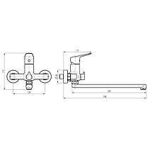 Змішувач для ванни TOPAZ CAPRI TCA-15208-H37, фото 5