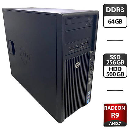 Робоча станція HP Z420 Workstation Tower / Intel Xeon E5-2658 v2 (10 (20) ядер по 2.4 - 3.0 GHz) / 64 GB DDR3 / 256 GB SSD + 500, фото 1