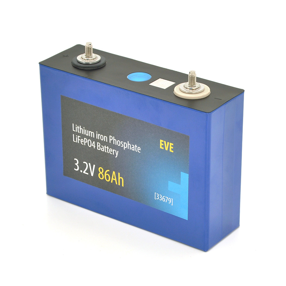 Осередок EVE 3.2V 86AH для збирання літій-залізо-фосфатного акумулятора, 2000 циклів, 125 х 170 х 45мм Q10