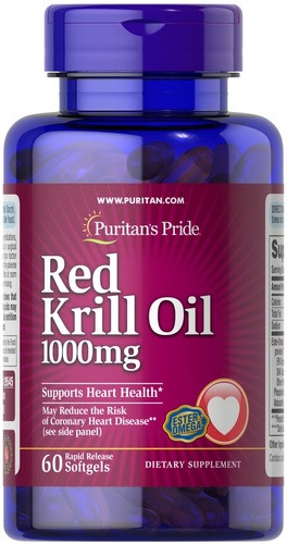 Puritan's Pride Red Krill Oil 1000 mg (170 mg Active Omega-3) 60 капсул
