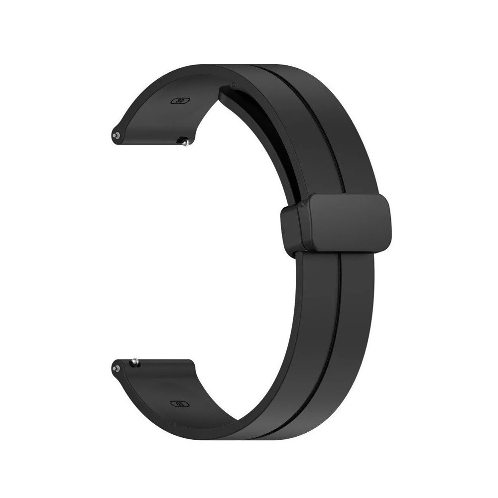 Ремінець силіконовий для годинника Magic Lock 20 мм чорний, фото 1