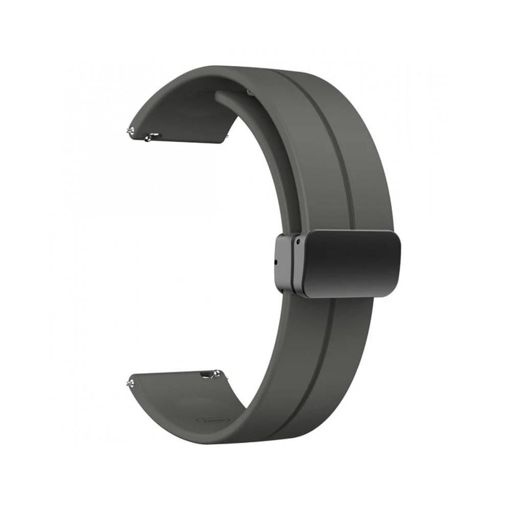 Ремінець силіконовий для годинника Magic Lock 22 мм сірий, фото 1