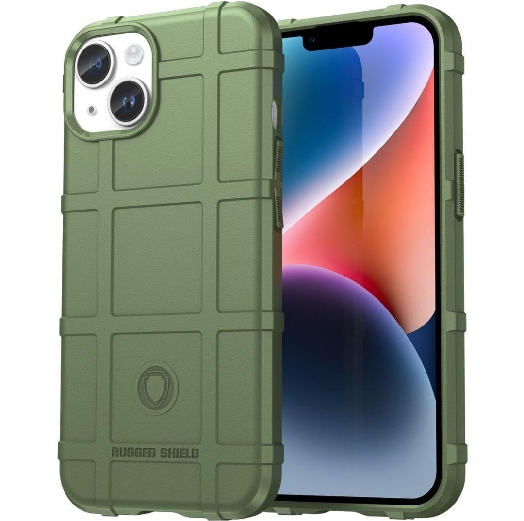 Протиударний чохол бампер Shield для iPhone 15 зелений гумовий