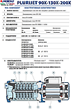Багатоступінчастий самовсмоктуючий насос Pedrollo PLURIJETm 4/130X (230V) - 27873, фото 4