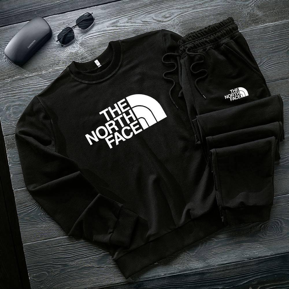 Спортивний костюм чоловічий The North Face весняний осінній трикотажний чорний кофта штани осінь весна норт фейс