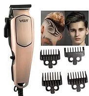 Проводная машинка для стрижки волос, в комплекте 4 насадки и ножницы VGR V 131