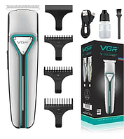 Машинка для стриження волосся на акумуляторі з трьома насадками, LED-підсвітка VGR V 008