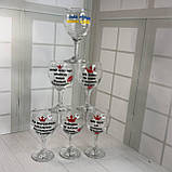 Набір бокалів для вина з надписами 165 мл Ціна комплект 6 шт + подарункове пакування, фото 3