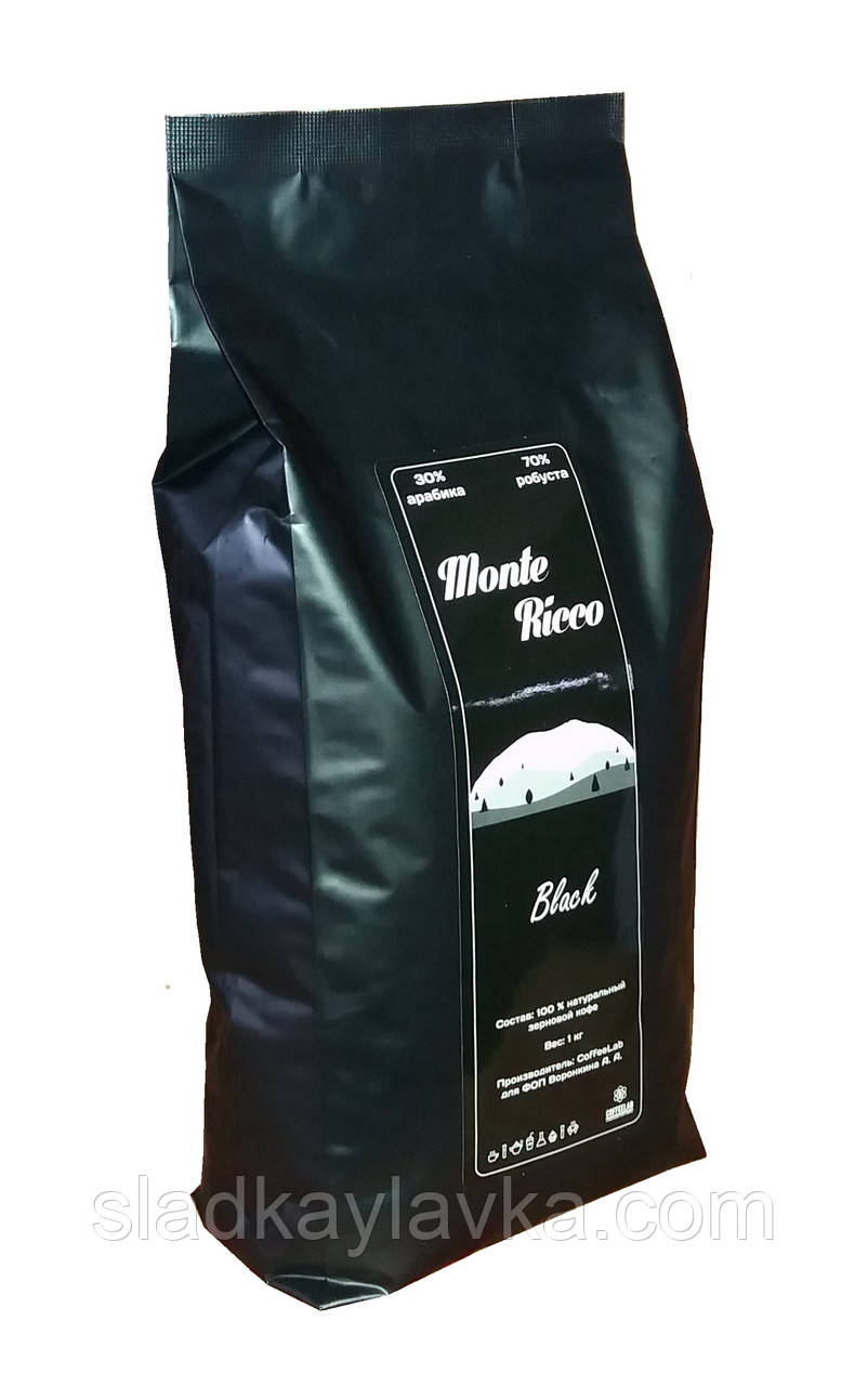 Зернова кава Monte Ricco Coffee Black 1 кг
