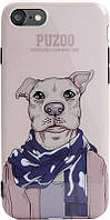 Чохол-накладка PUZOO TPU Glossy Shiny Powder Art dog iPhone 7/8/SE 2020 Brown Aboo