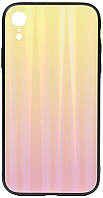 Чохол-накладка TOTO Aurora Print Glass Case Apple iPhone XR Pink